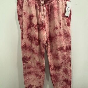 Old Navy Women's Tie-Dye Joggers - Pink and Red